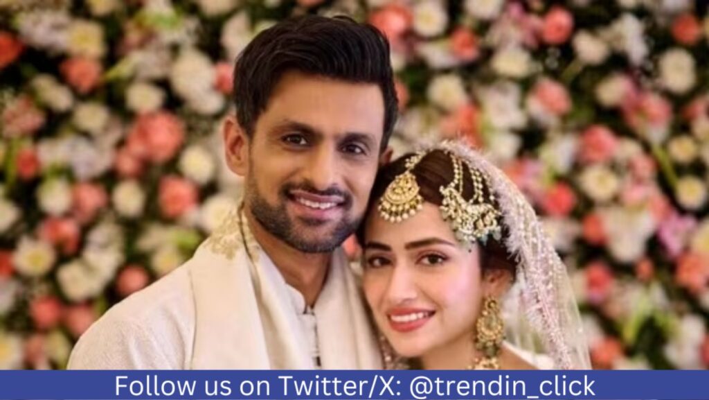 Shoaib Malik's post comprised pictures from his wedding ceremony with the actress Sana Javed